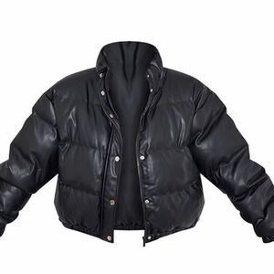 Pretty Little Thing Faux Leather Bubble Puffer